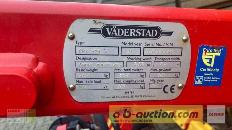 Scheibenegge des Typs Väderstad CARRIER X 525, Gebrauchtmaschine in Wassertrüdingen (Bild 6)